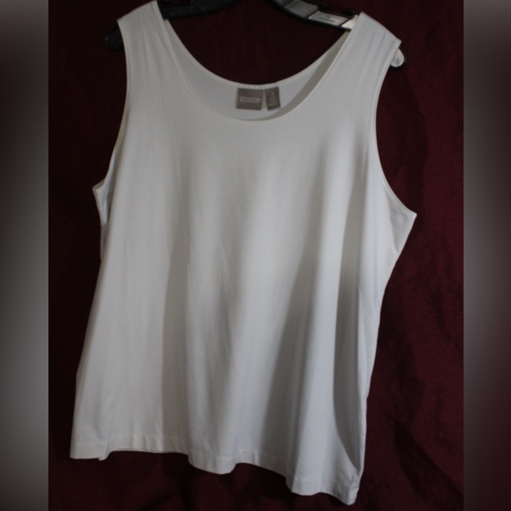 CHICO'S, Size 3, Nylon/Spandex Cream colored tank top